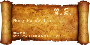 Meng Rozália névjegykártya